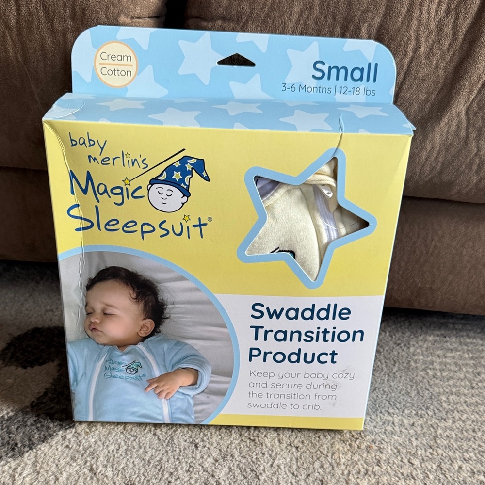 Baby Merlin's Magic Sleepsuit Cream Cotton Swaddle Transition Product